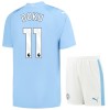 Conjunto (Camiseta+Pantalón Corto) Manchester City Doku 11 Primera Equipación 23-24 - Niño